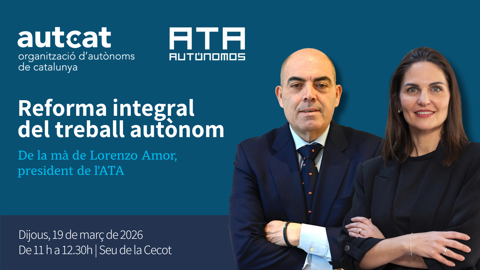 Reforma integral del treball autònom de la mà de Lorenzo Amor, president de l’ATA Reforma integral del treball autònom de la mà de Lorenzo Amor, president de l'ATA